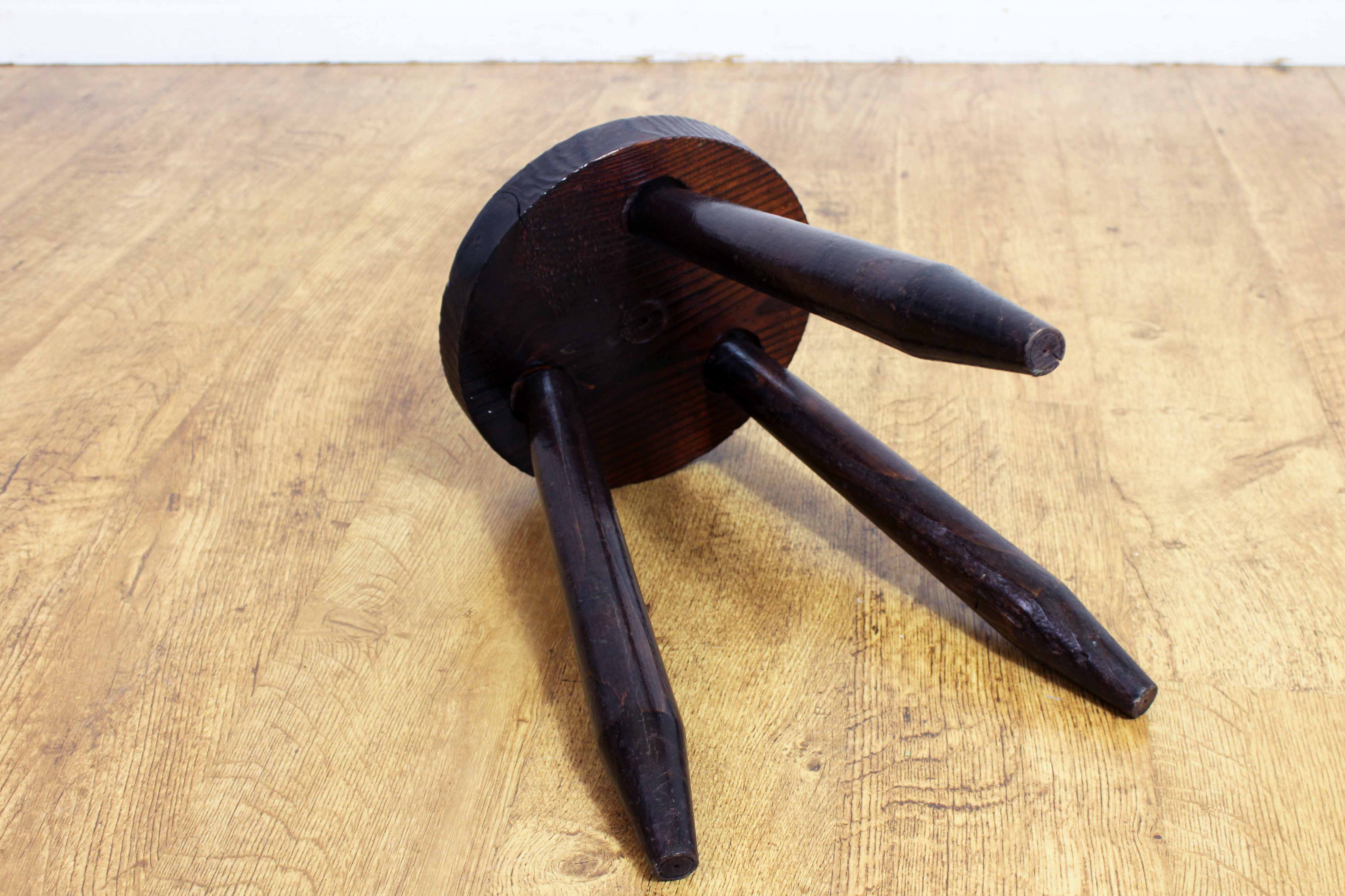 Old solid wood stool