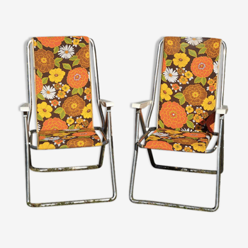 Pair of chairs from camping Kettler vintage 70's.