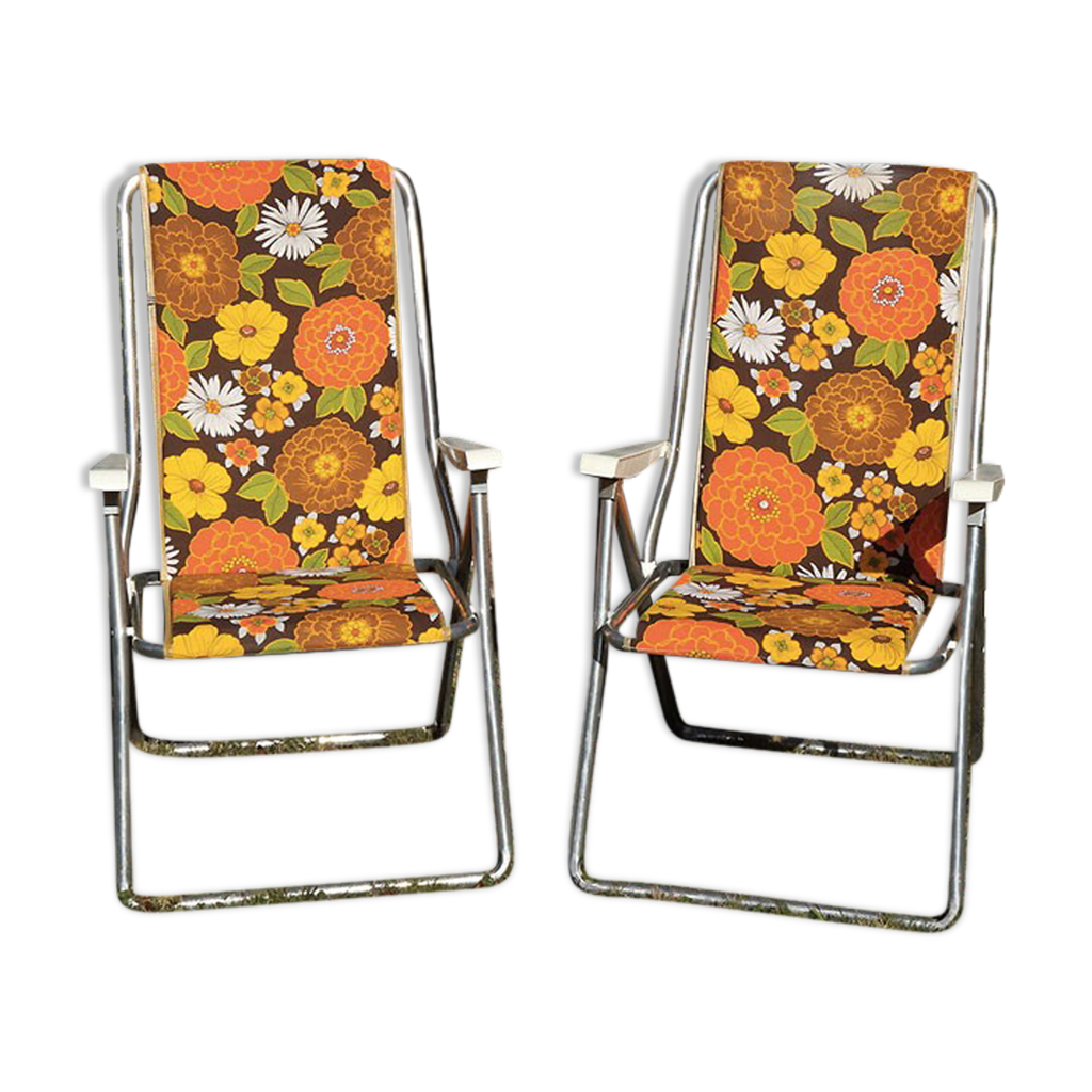 Paire de fauteuils de camping Kettler vintage 70's Selency
