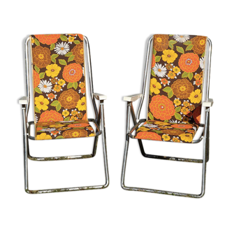 Pair of chairs from camping Kettler vintage 70's.