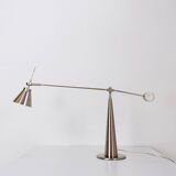 Adjustable brushed chrome desk lamps