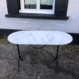 Table de bistrot en marbre