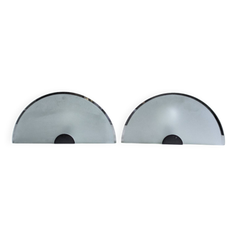 Duo of 80's modernist wall lights