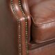 Comfortable cognac-coloured cow leather club armchair in English style