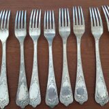 Set of silvered metal cutlery 1/1000th