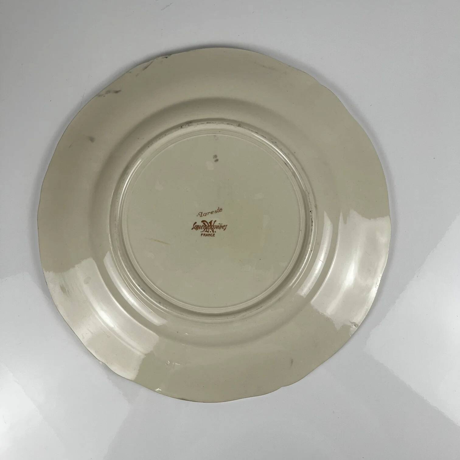 Round cake dish "Agreste" Sarreguemines, 20th century.