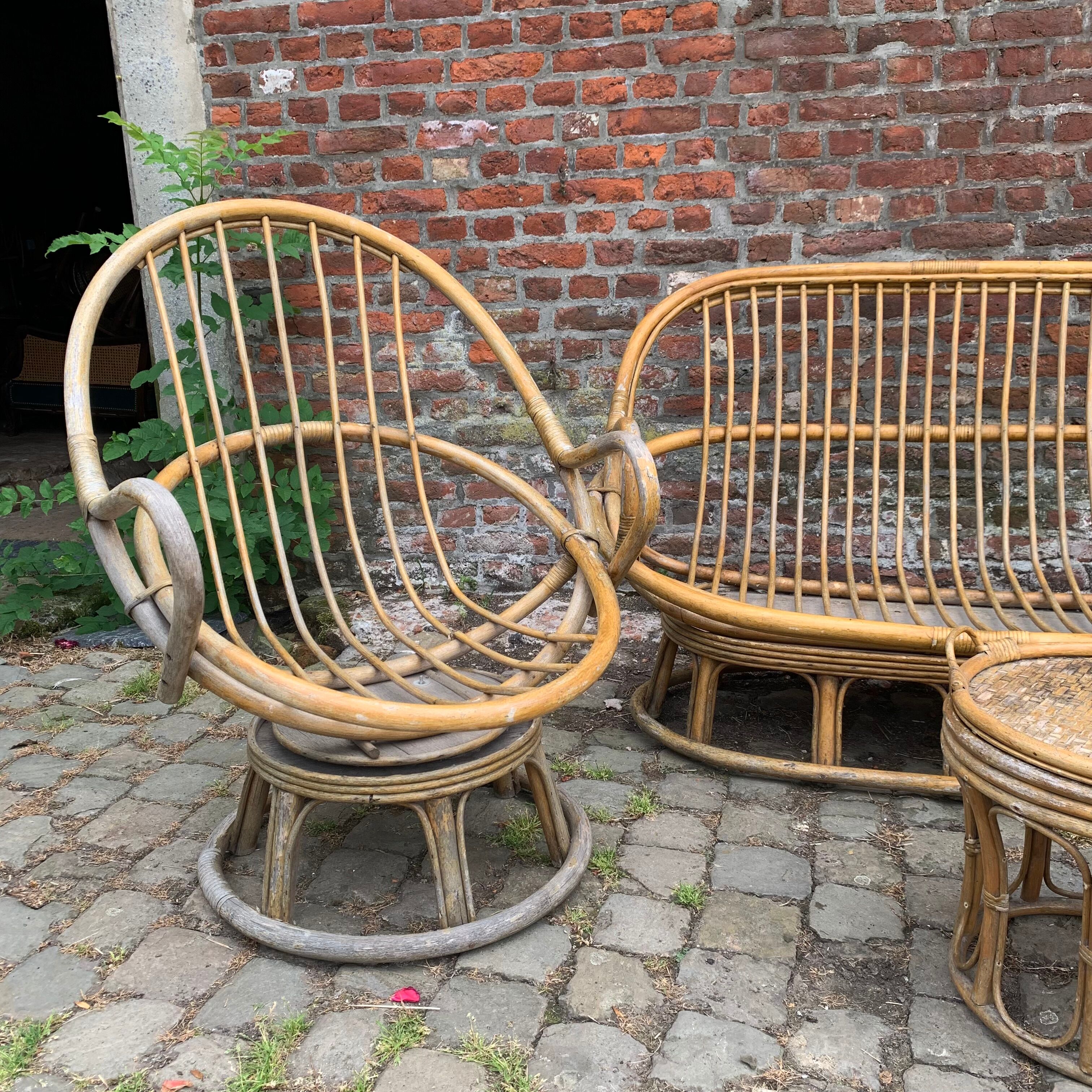 Rattan garden furniture