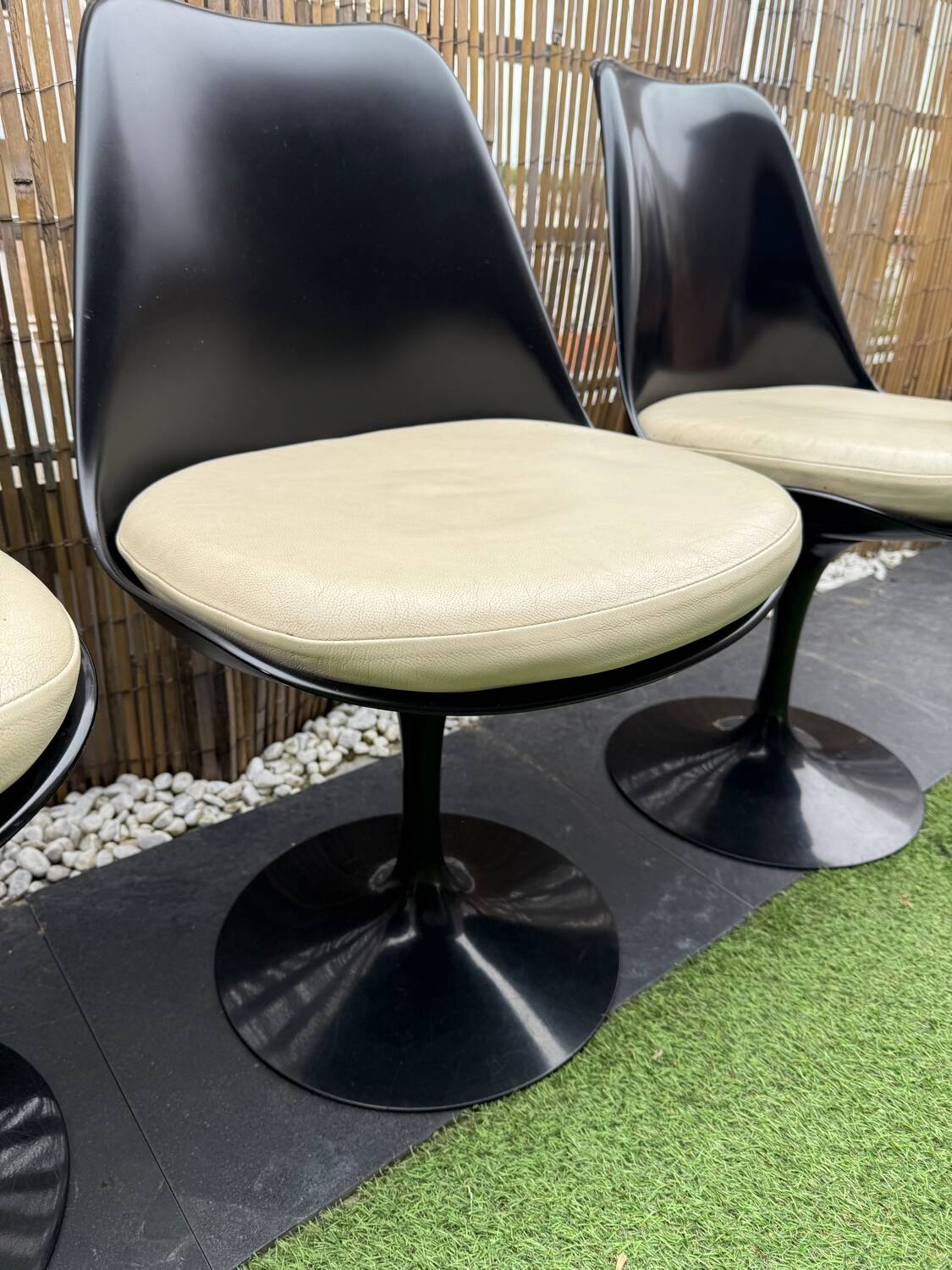 Chaise knoll Tulip noir – Eero Saarinen pour Knoll