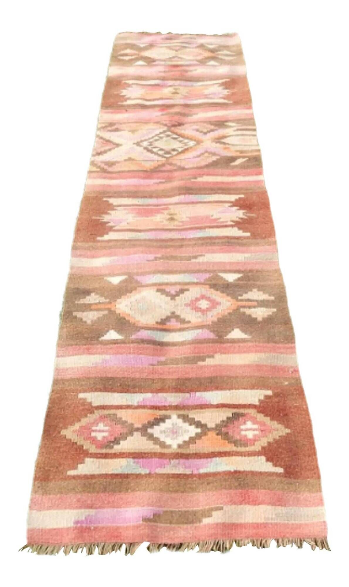 Vintage Turkish hallway rug 78x298 cm