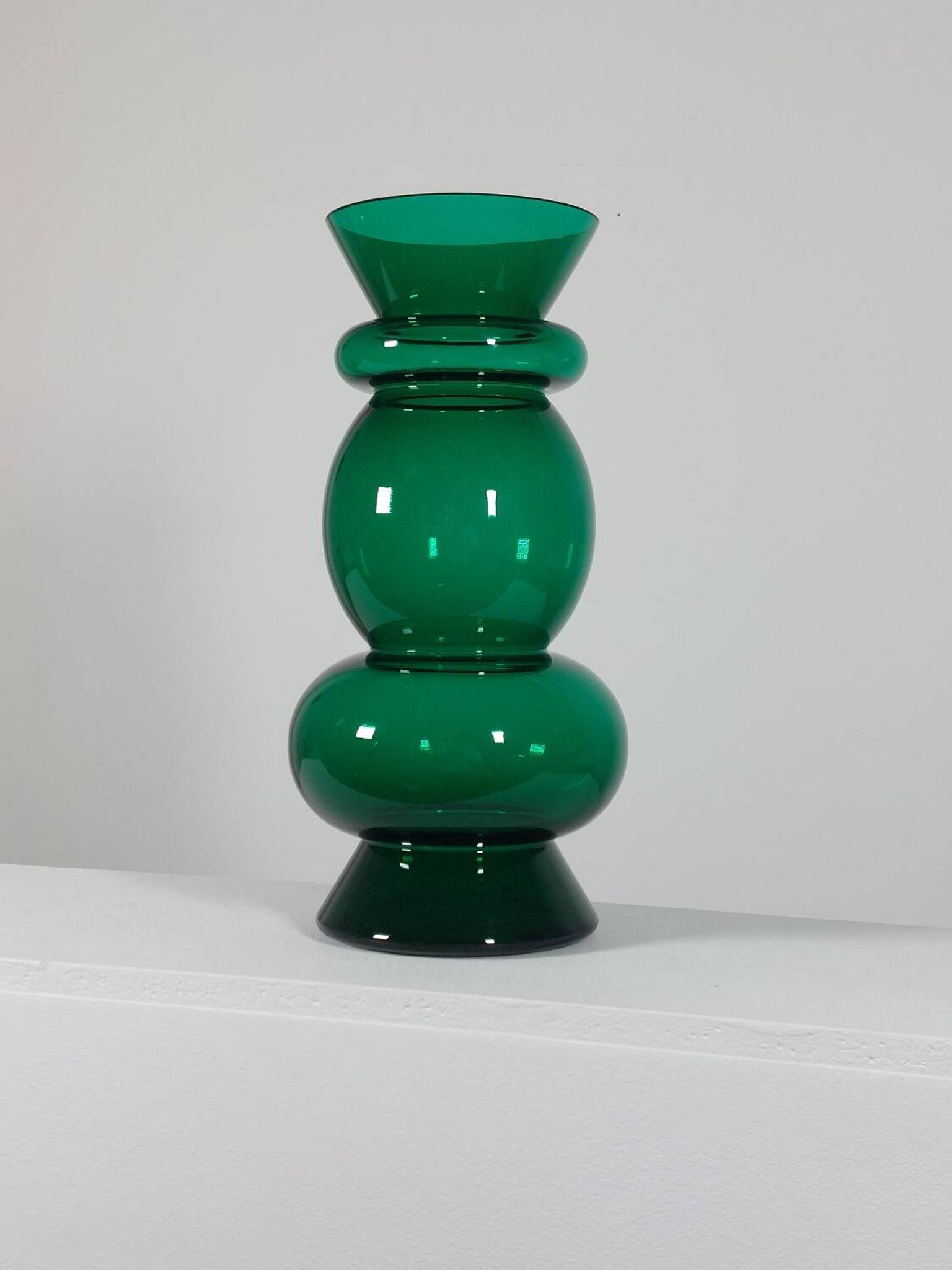 Vintage sculptural vase by Dieter Sieger for Ritzenhoff Design.