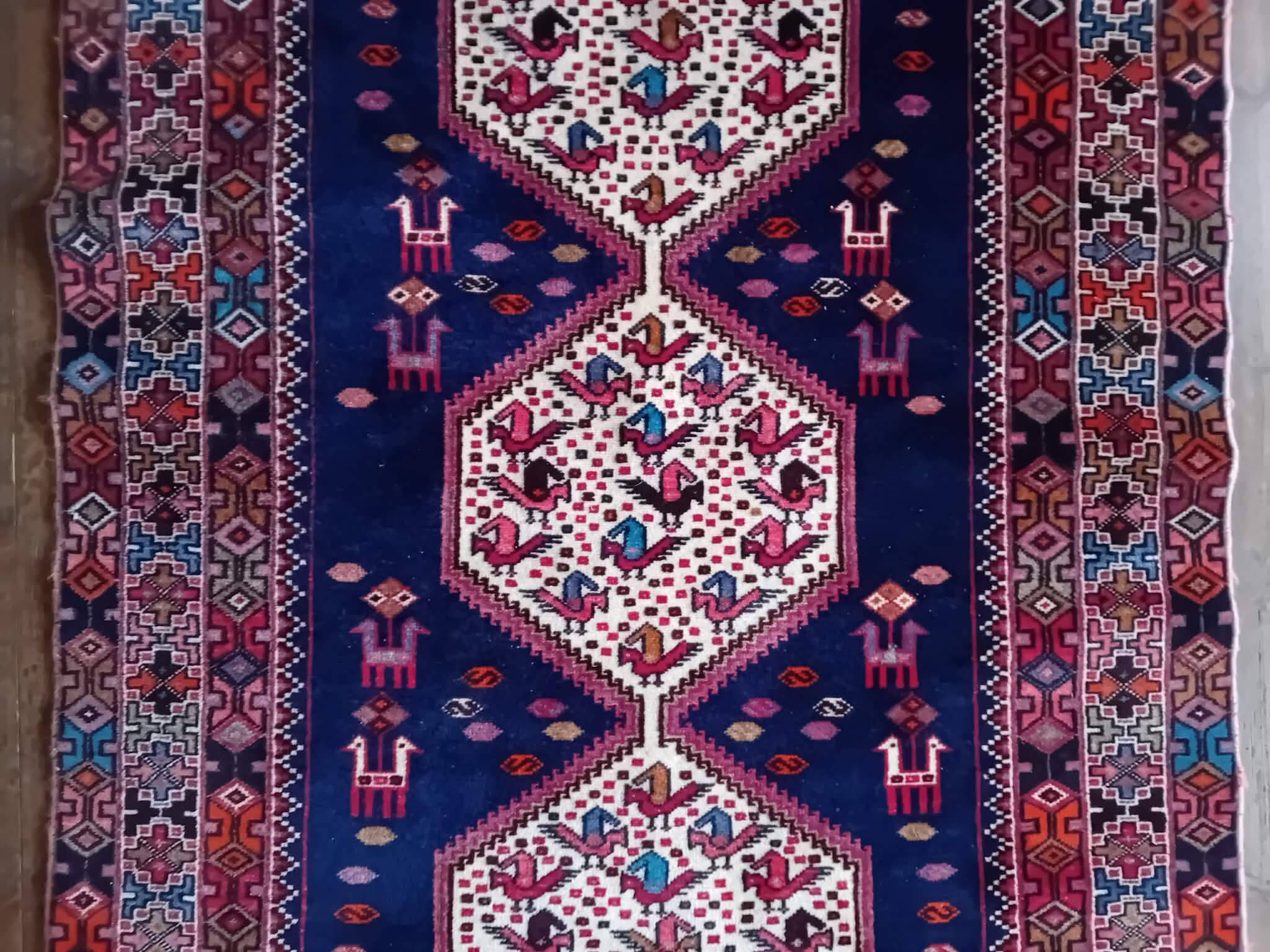 Handmade Persian Abadeh rug 203x125cm