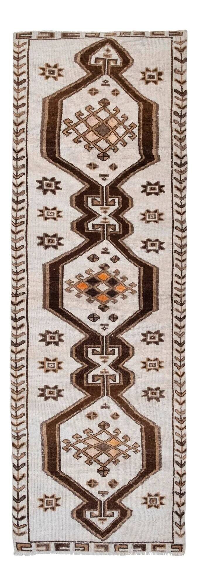 Vintage Turkish hallway rug 117x368 cm