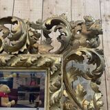 19th century Italian mirror in wood and gilded plaster