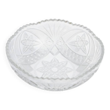 Beautiful vintage English decorative bowl in molded and cut glass
