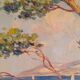 Huile sur toile signée, mas Provençal bord de mer