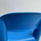 Blue plastic space age kids chair, bold italian design