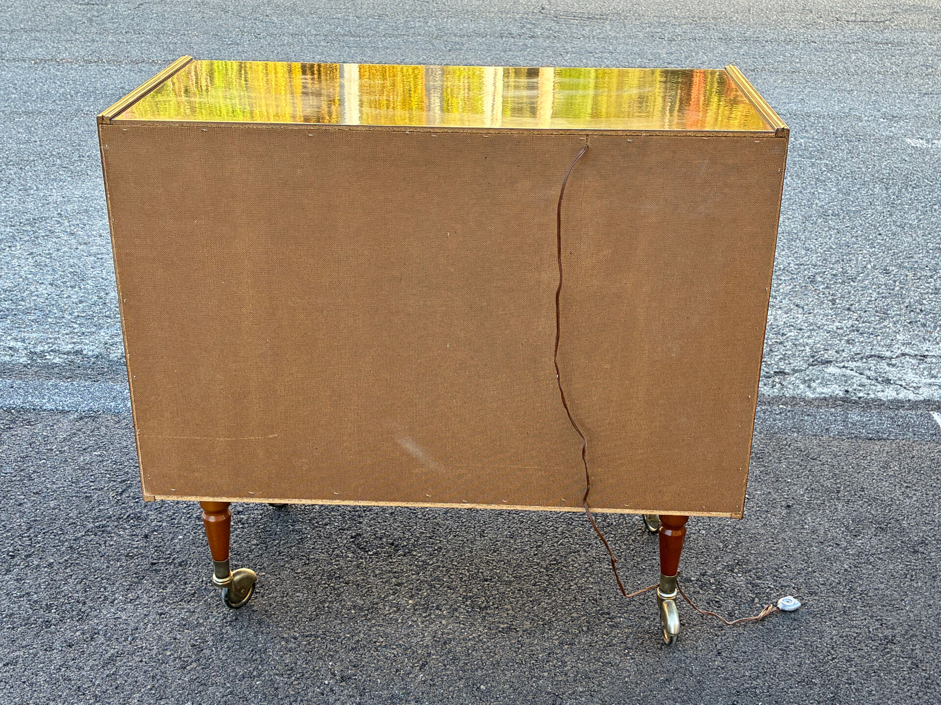 Vintage 60s console TV bar
