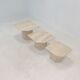 Set of 3 italian travertine coffee or side tables, 1980s