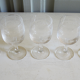 Set of 24 old engraved crystal foot glasses