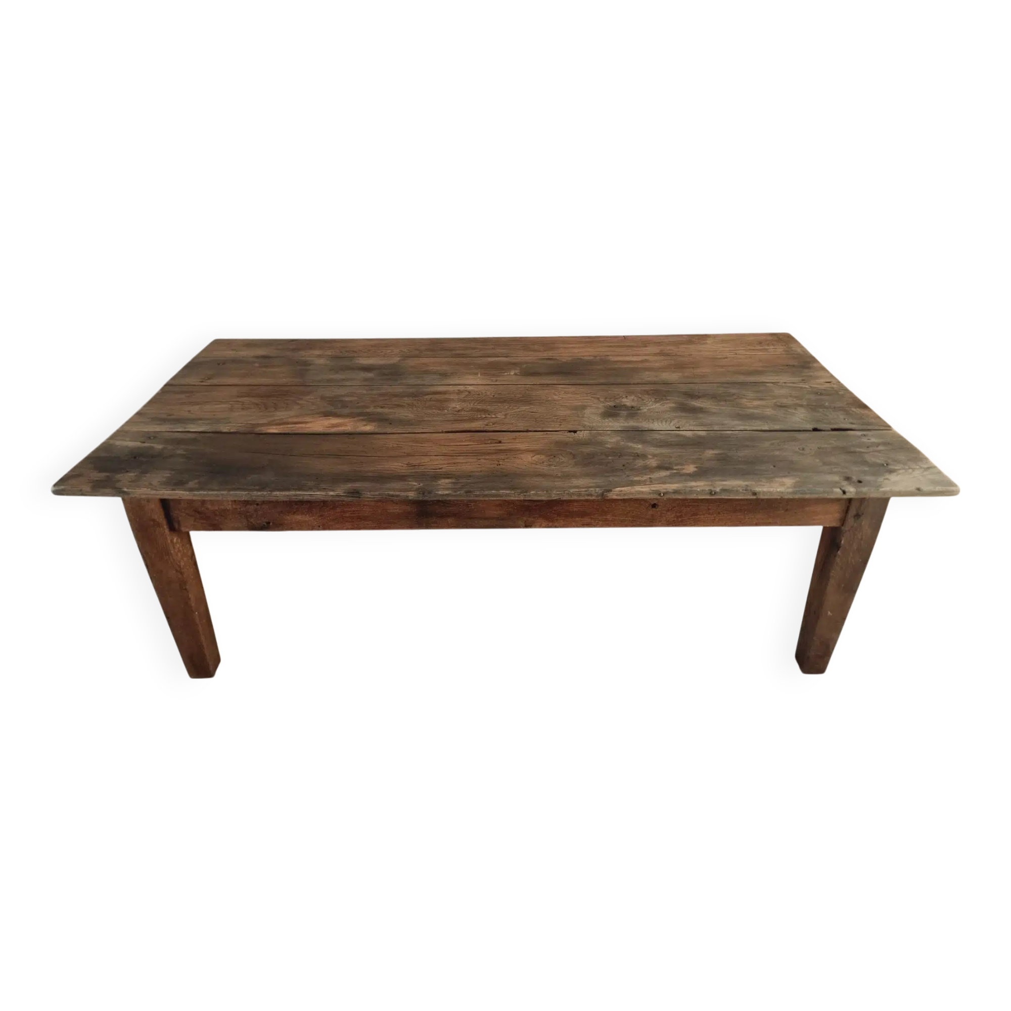Antique French coffee table – chestnut wood – early 19th century – 82×168×60 cm