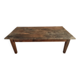 Antique French coffee table – chestnut wood – early 19th century – 82×168×60 cm