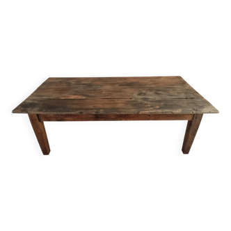 Table basse en châtaignier, France début du XIXe siècle