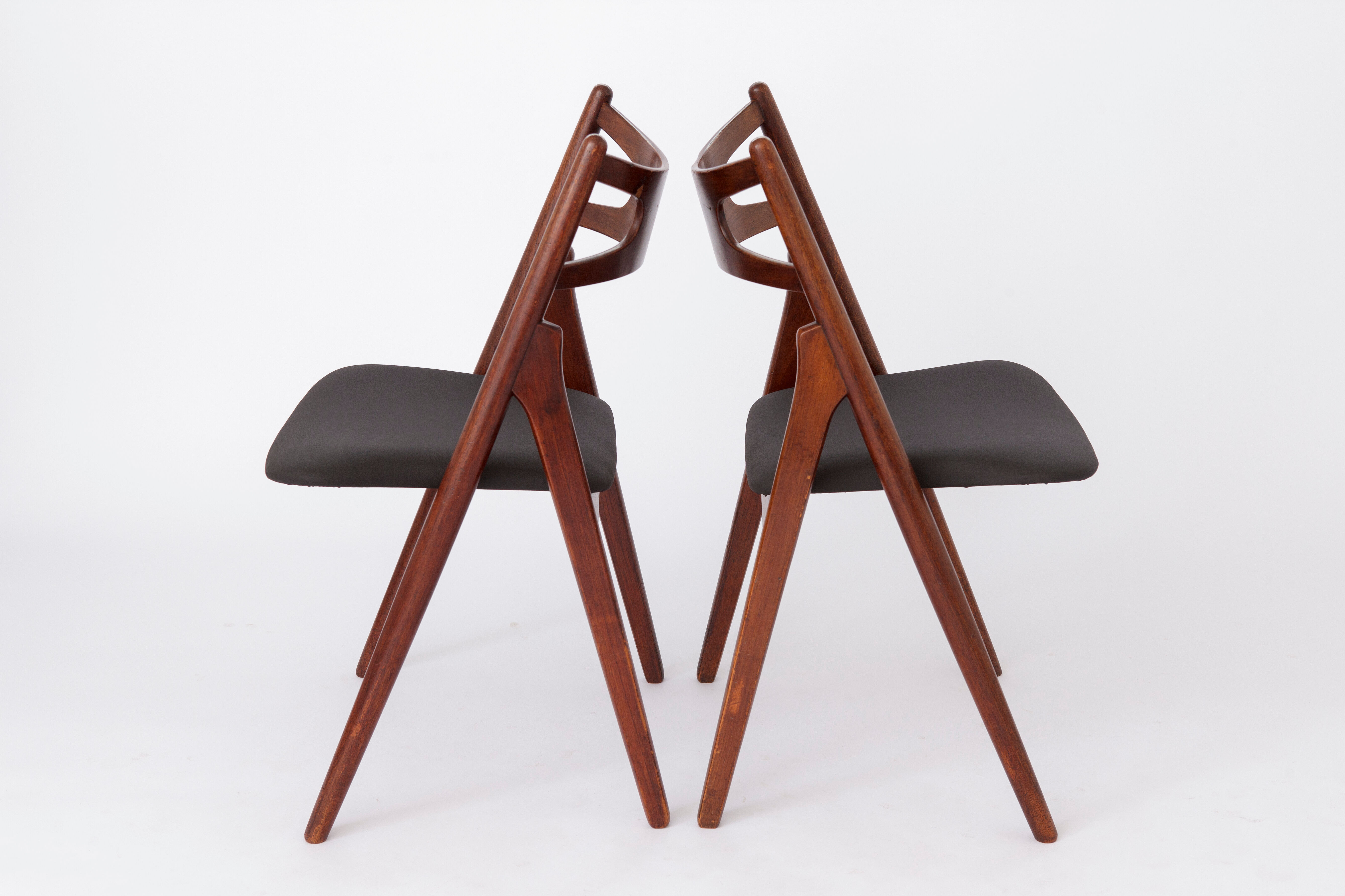 Pair Hans Wegner chairs CH29 Danish 1950s Vintage
