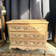 Raw oak chest of drawers in Louis XV style – 3 drawers