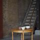 Mid-century round oak dining table with three extensions, Danish modern, 1960s.