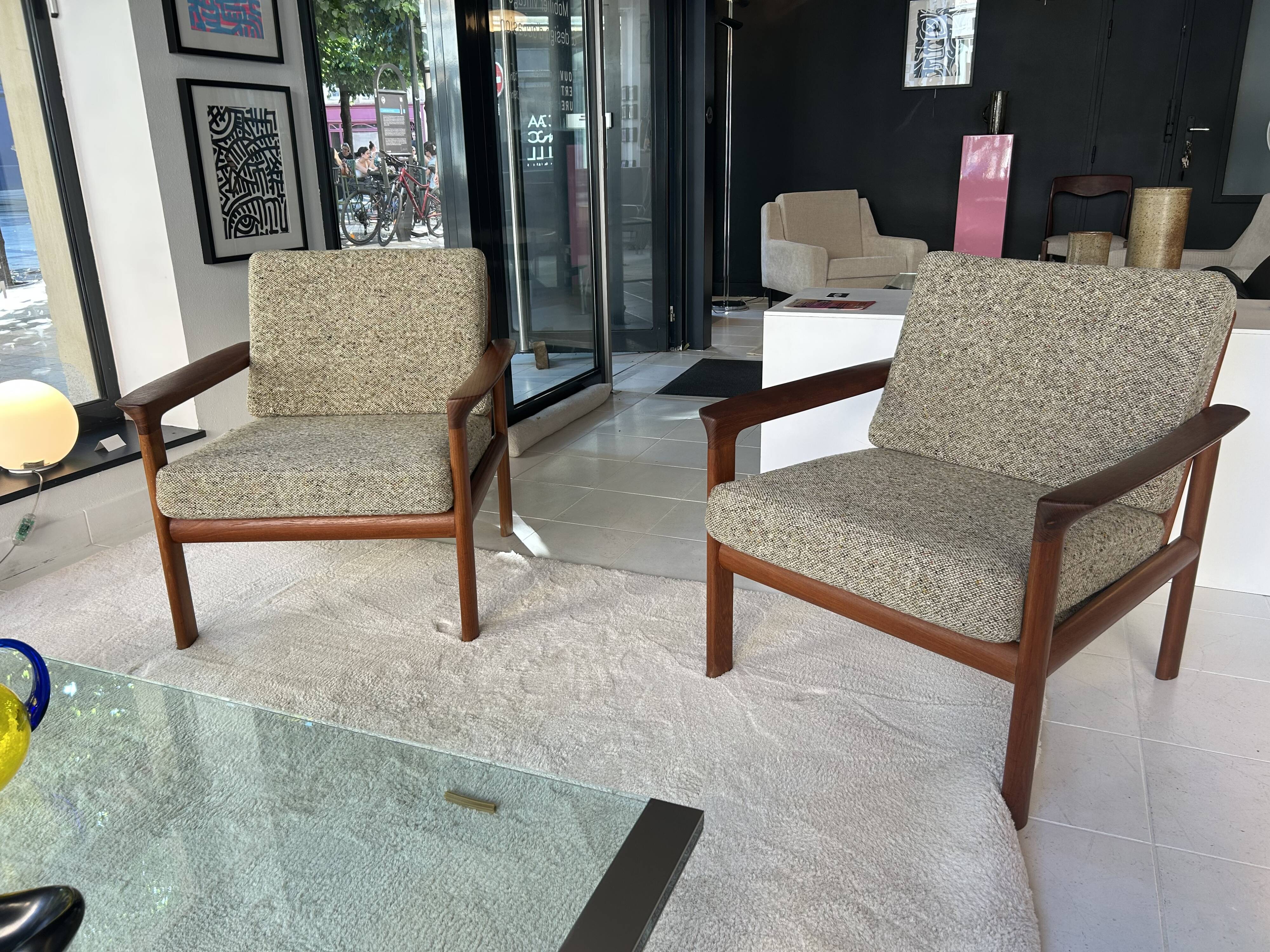 Fauteuils Danois en teck Sven Ellekaer 1960s