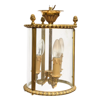 Lantern with three arms of light in gilded brass