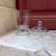 Bonbonnière en verre transparent