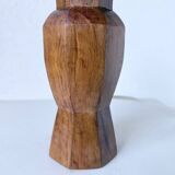 Brutalist walnut table lamp 1950