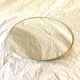 Round mirror with brass rim - 55 cm