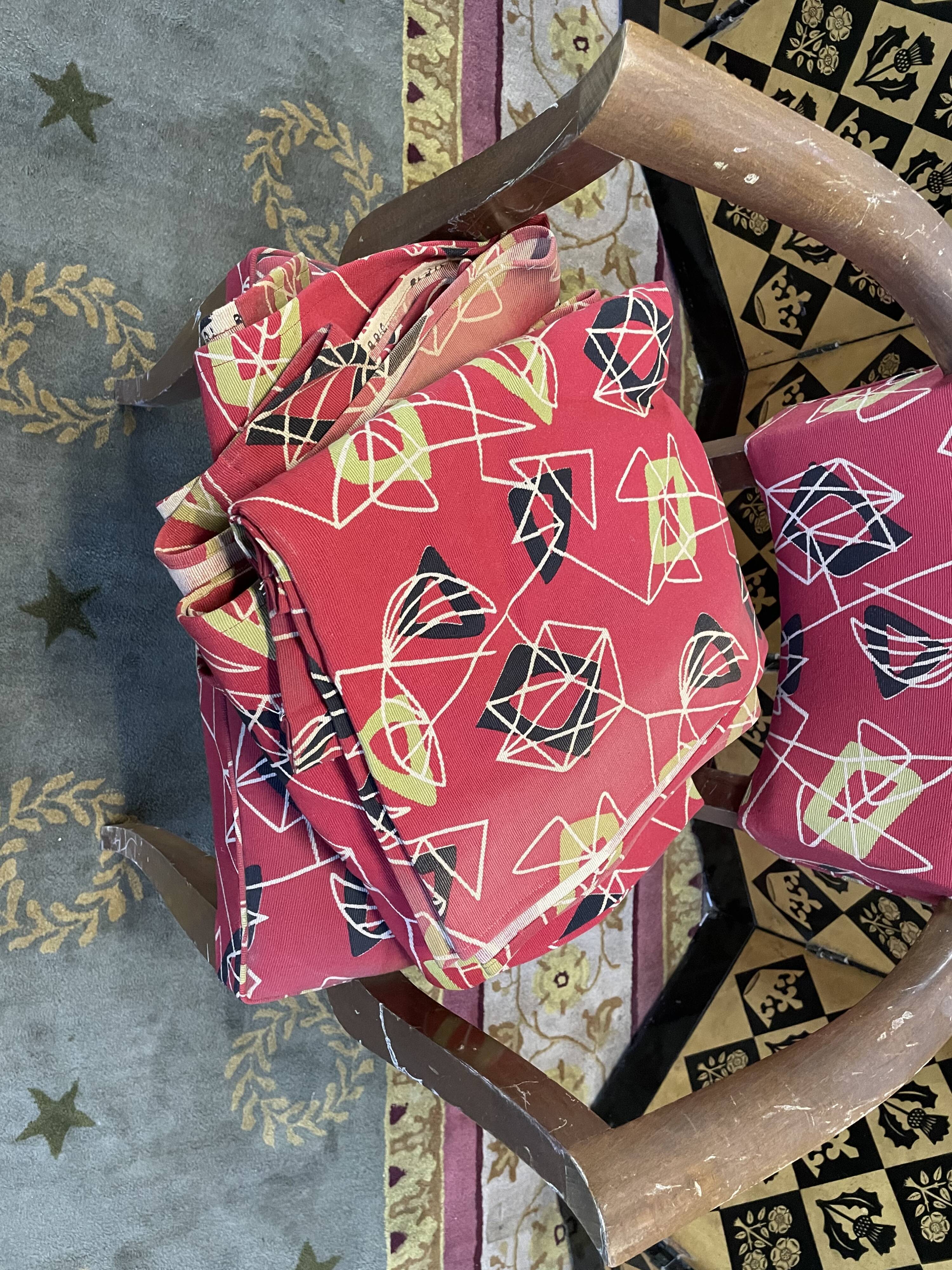 Suite of 4 armchairs bridges Art Deco style