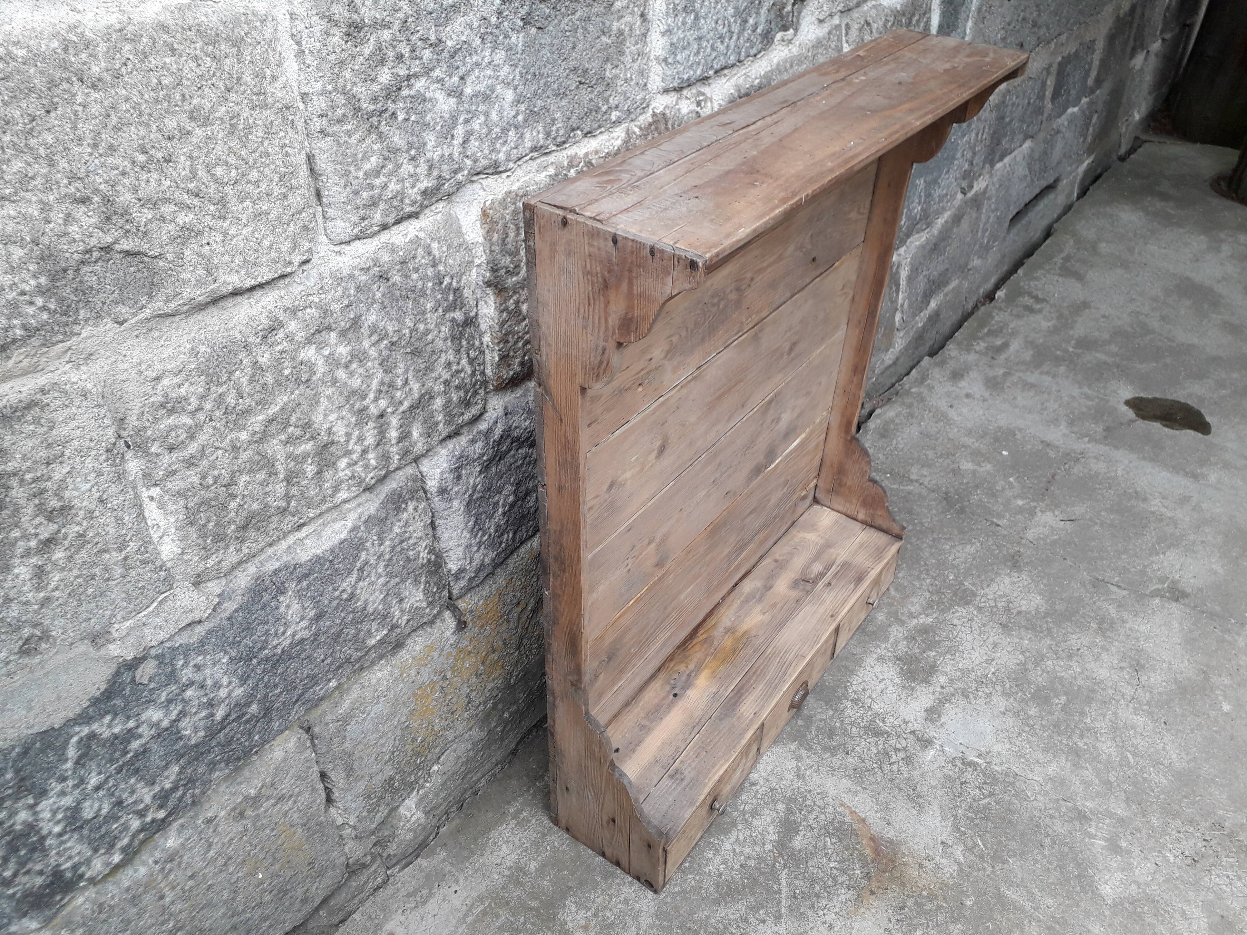 Rustic wall shelf