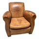 Brown leather armchair