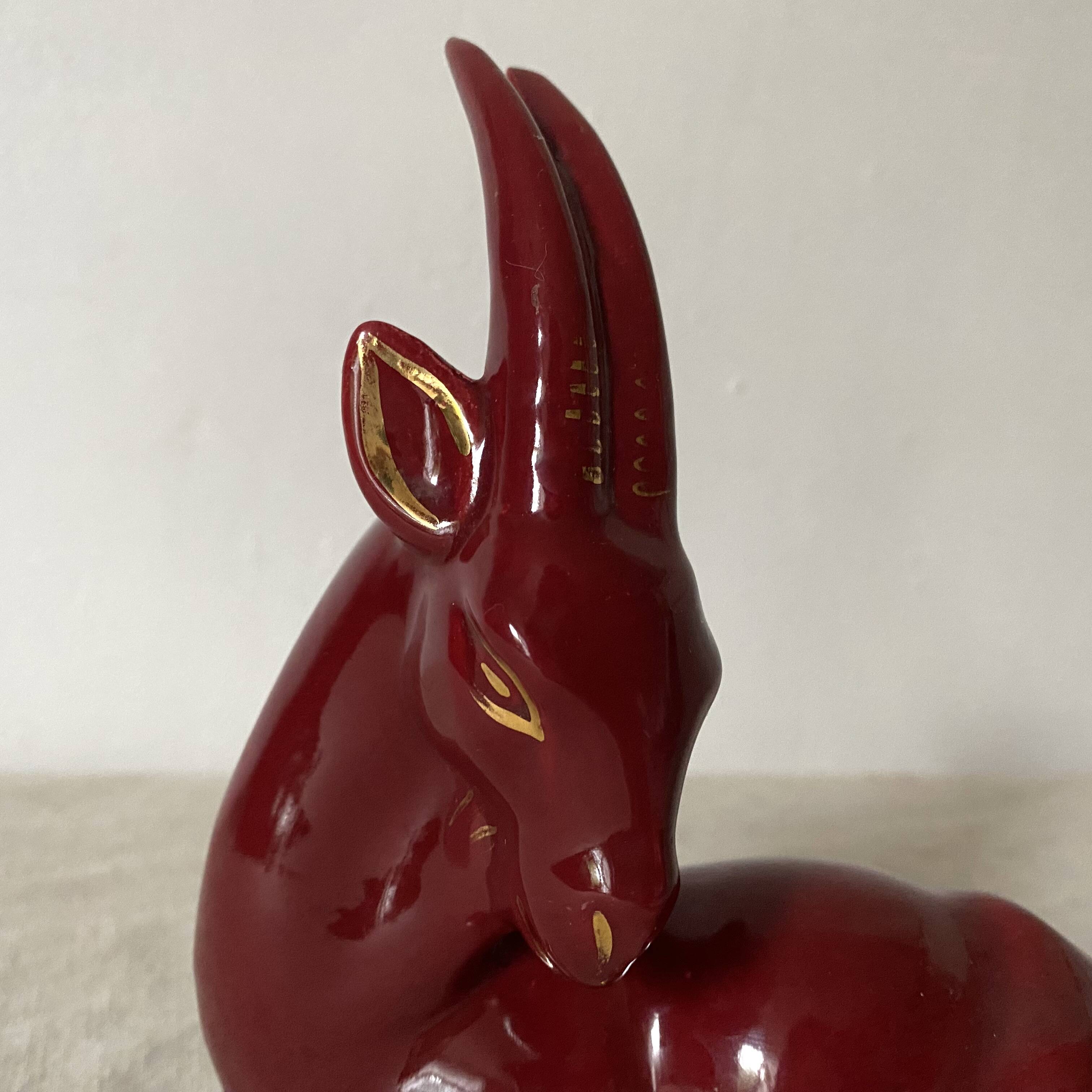 Gazelle en céramique , années 30-40