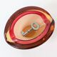 Murano glass catchall in Sommerso style, Orange Rose.