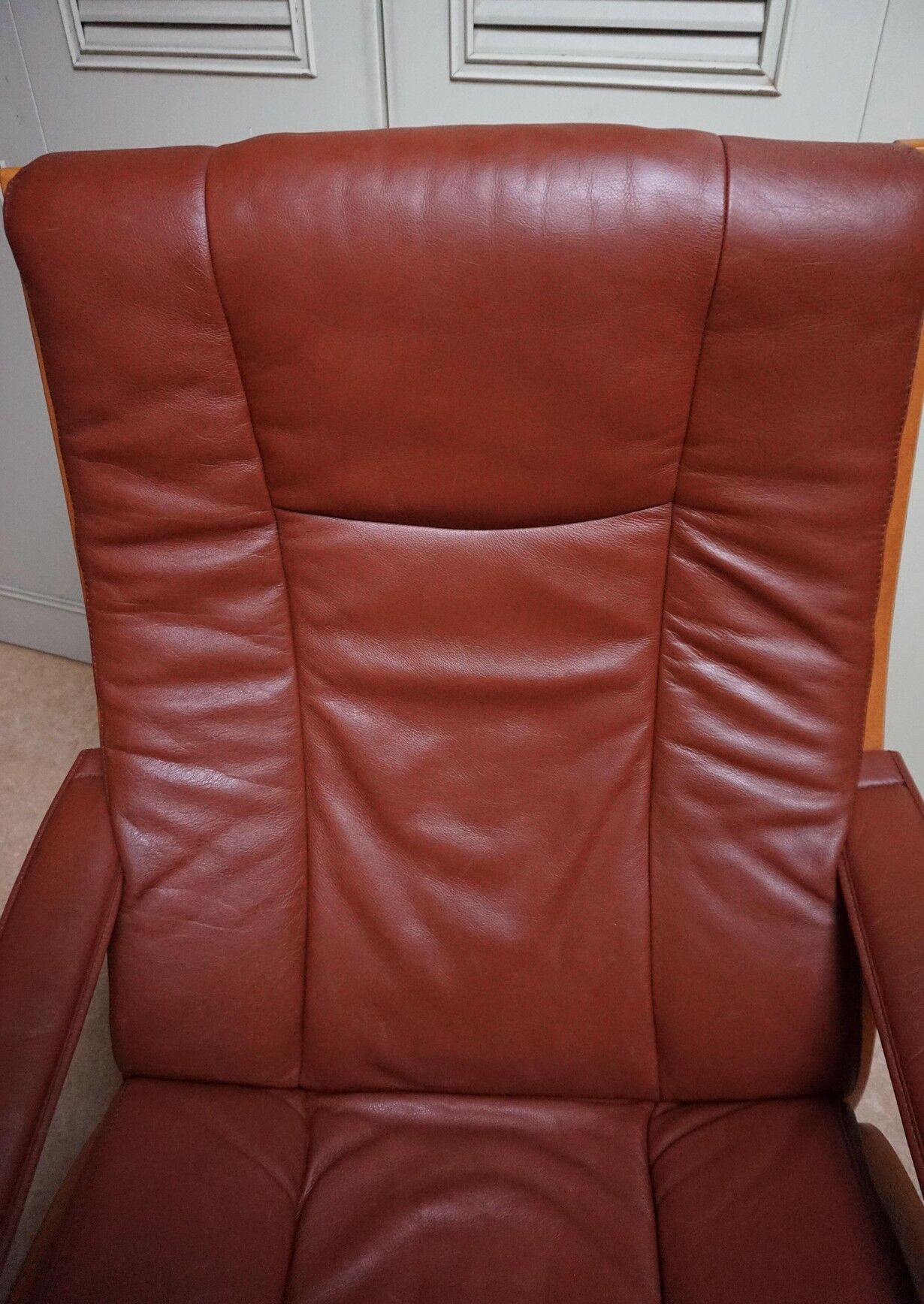 Fauteuil en cuir par Ingmar Relling pour Westnofa, Norvège, années 1970