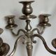 Candle holder 5 lights in silver metal