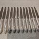 12 silver-plated metal table knives yrras style louis xvi