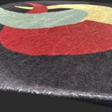 Round carpet with lotus flower decoration