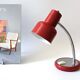 Lampe de bureau Richard Essig rouge et chrome des années 70