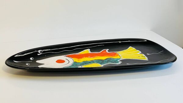 Plat xl faïencerie de niderviller france vintage