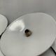 Pair of enamelled metal pendant lights