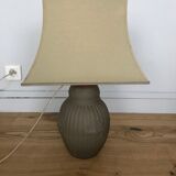 Foot lamp in white satin glass signed Espaivet