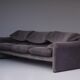 3-seater model Maralunga sofa by Vico Magistretti, Cassina