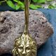 2 lion coat hooks in solid brass Art Nouveau