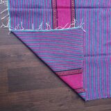 Tapis marocain berbère fait main en coton multicolore 140 x 220 cm